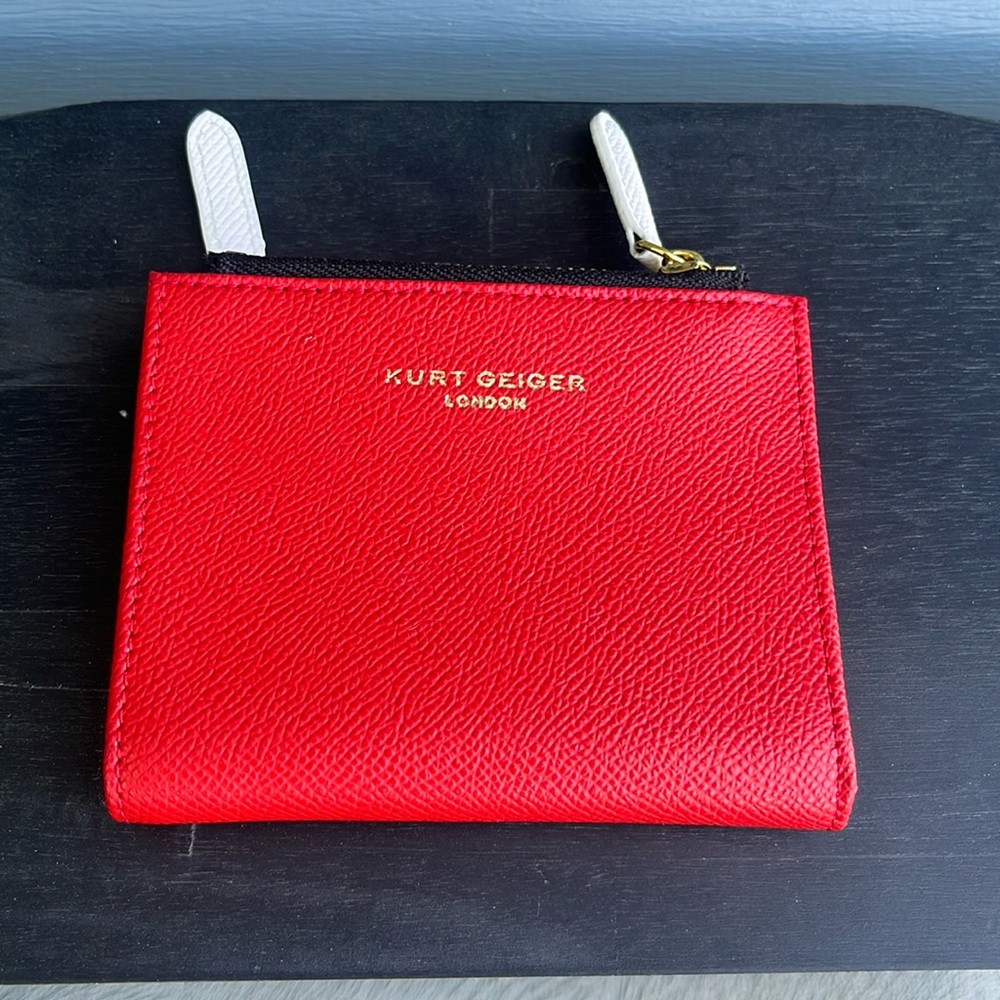 Kurt Geiger Red Leather Bi Fold Wallet